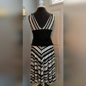 Cream & Black chevron dress.